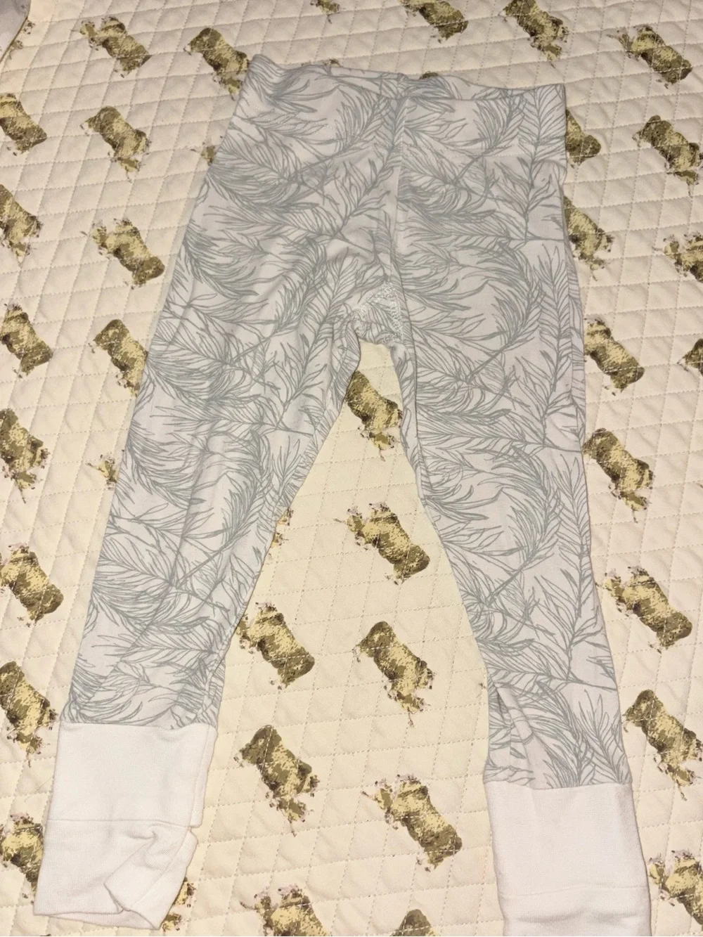 Goumi Soft Blue Leaf-Print Kids Pajama Set - Long Sleeve Top &  Pants 🌵3T
